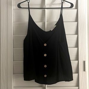 Black Button Down Tank